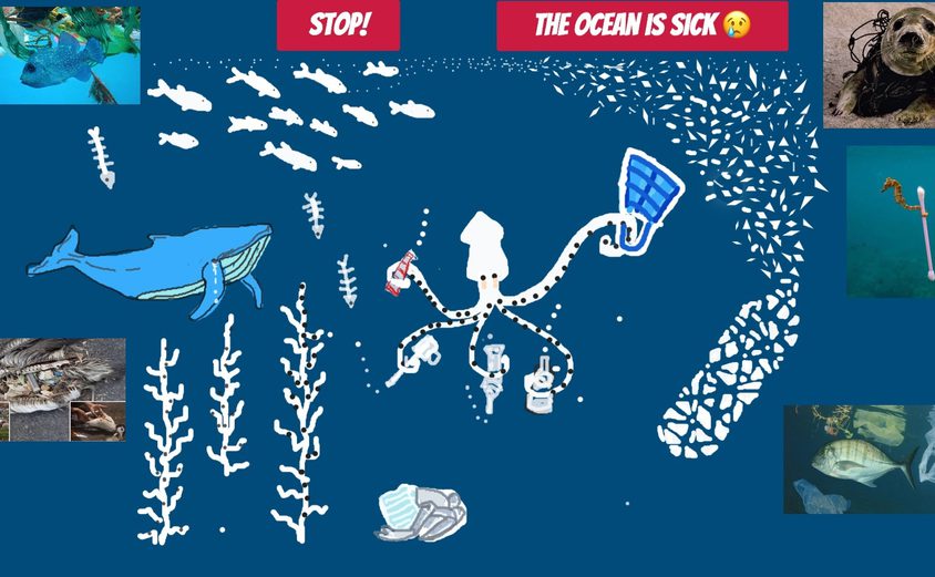 Kevin Y 2 C plastic pollution art work