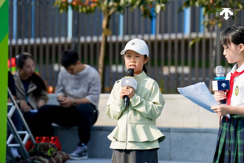 Chloe giving a speech